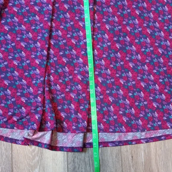 LuLaRoe Purple Floral Maxi Skirt - Picture 5 of 9